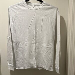 Men's Long Sleeve Hanes Tee Shirt - White